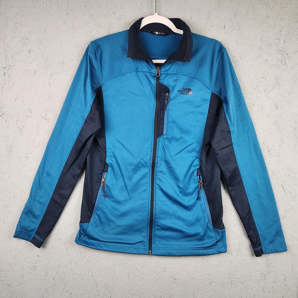 The North Face Jacket Mens Small Blue Navy Full Zip Fleece Cinder Tenacious Logo